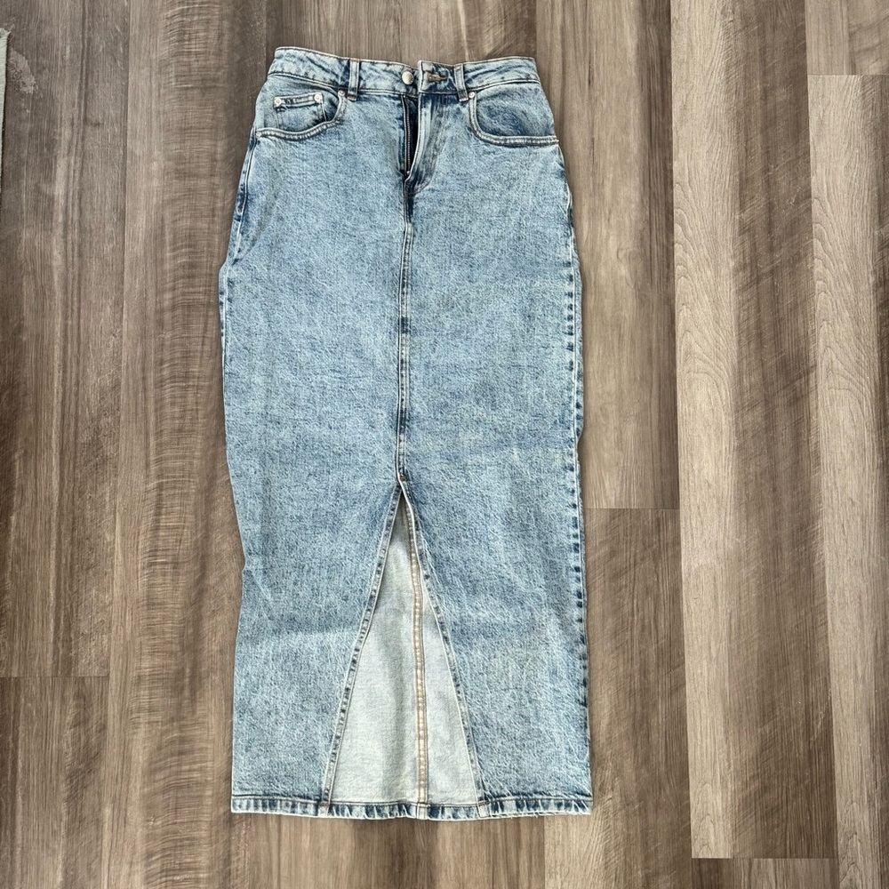ASOS Blue Denim Maxi Skirt